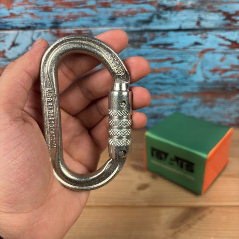 کارابین اتومات بیضی فولادی اوکسان پتزل PETZL OXAN TL — تصویر ۲