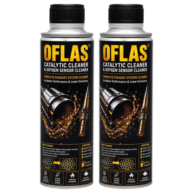 محلول تمیزکننده کاتالیزور و سنسور اکسیژن خودروهای بنزینی اوفلاس مدل ES حجم 300 میلی‌لیتر بسته 2 عددی — تصویر ۴