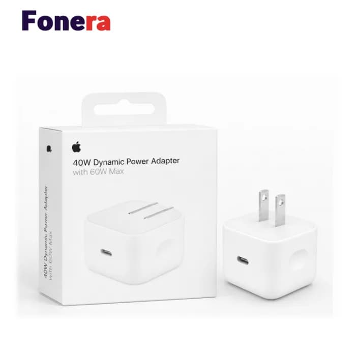 آداپتور دوپین سرجعبه APPLE 40W اورجینال اپل استور
