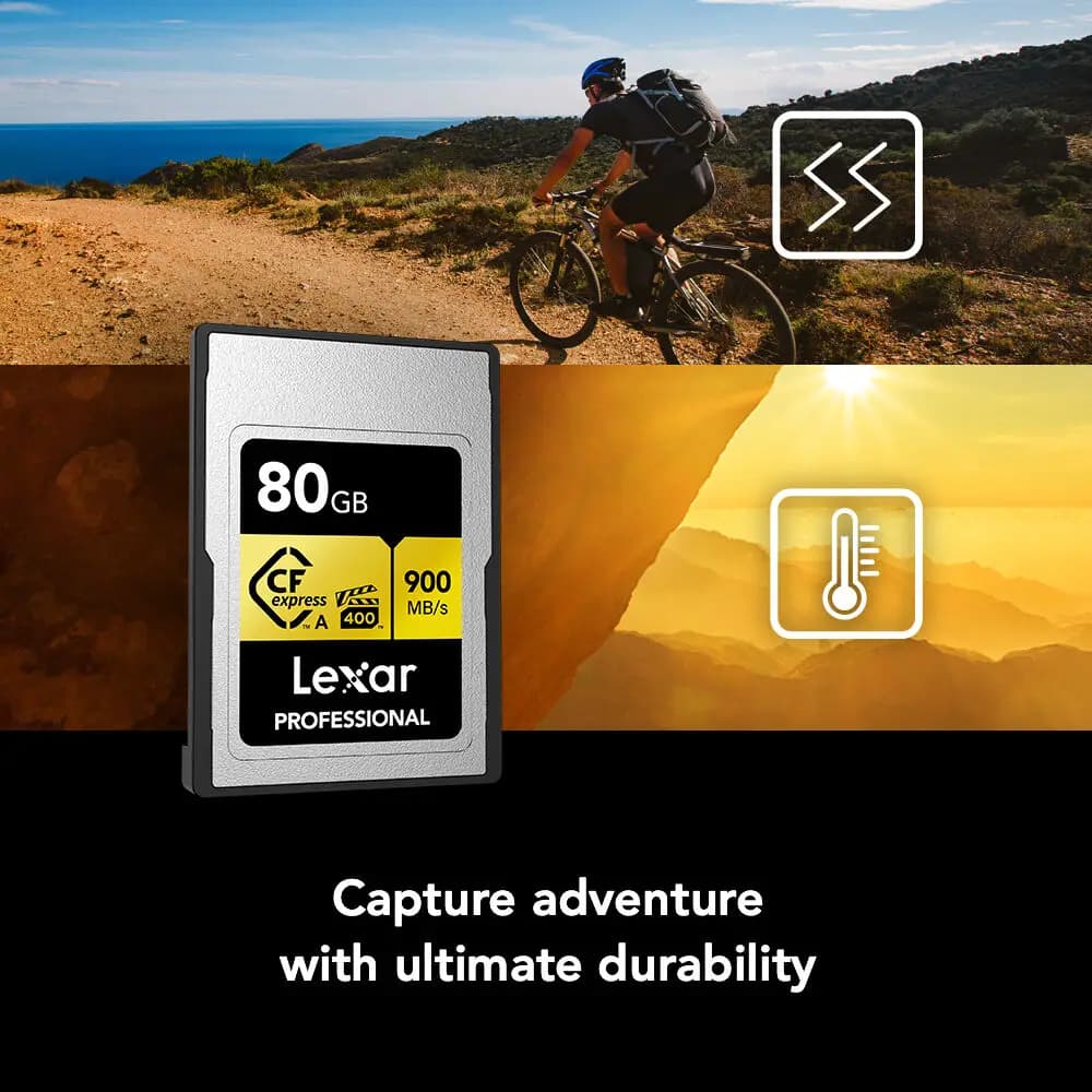 کارت حافظه لکسار Lexar 80GB Professional CFexpress Type A Card GOLD Series — تصویر ۲