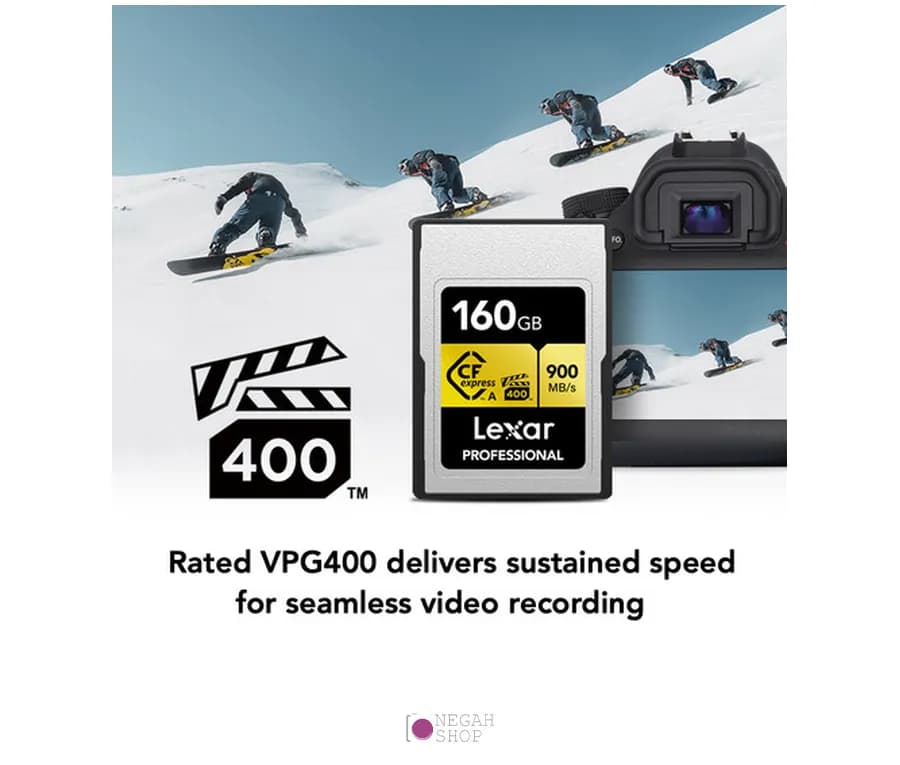 کارت حافظه لکسار Lexar 160GB Professional CFexpress Type A Card GOLD Series — تصویر ۵
