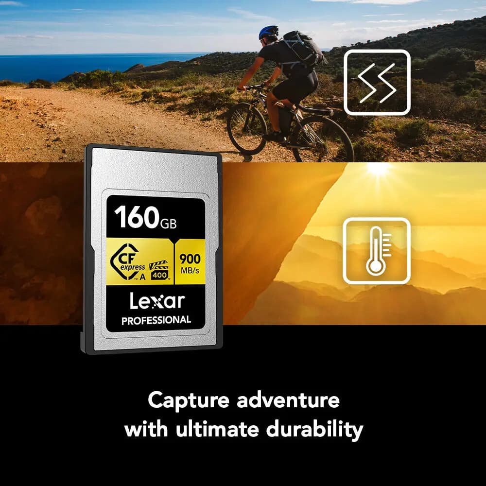 کارت حافظه لکسار Lexar 160GB Professional CFexpress Type A Card GOLD Series — تصویر ۳