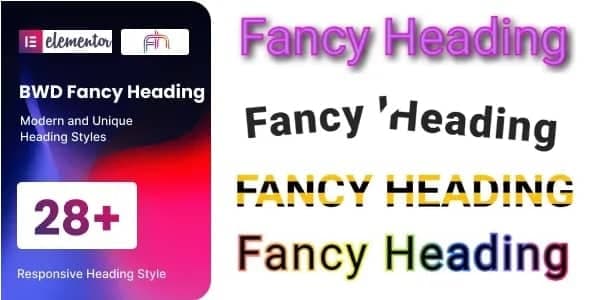 دانلود افزونه وردپرس BWD Fancy Heading برای المنتور