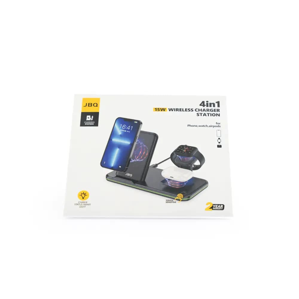شارژر بی سیم جی بی کیو مدل WLC-31 (4in1) — تصویر ۴