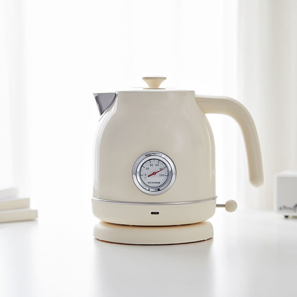 کتری برقی کیو کوکر QCOOKER Retro Electric Kettle Stainless Steel — تصویر ۵