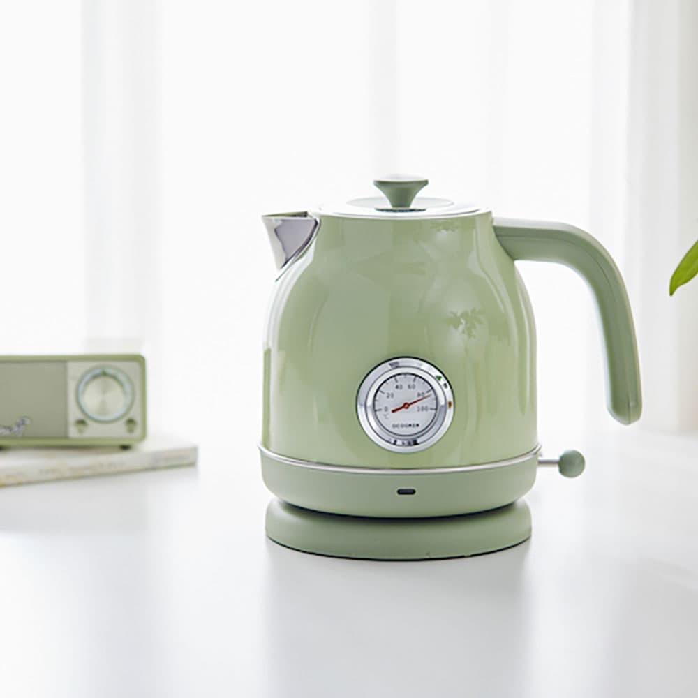 کتری برقی کیو کوکر QCOOKER Retro Electric Kettle Stainless Steel — تصویر ۴