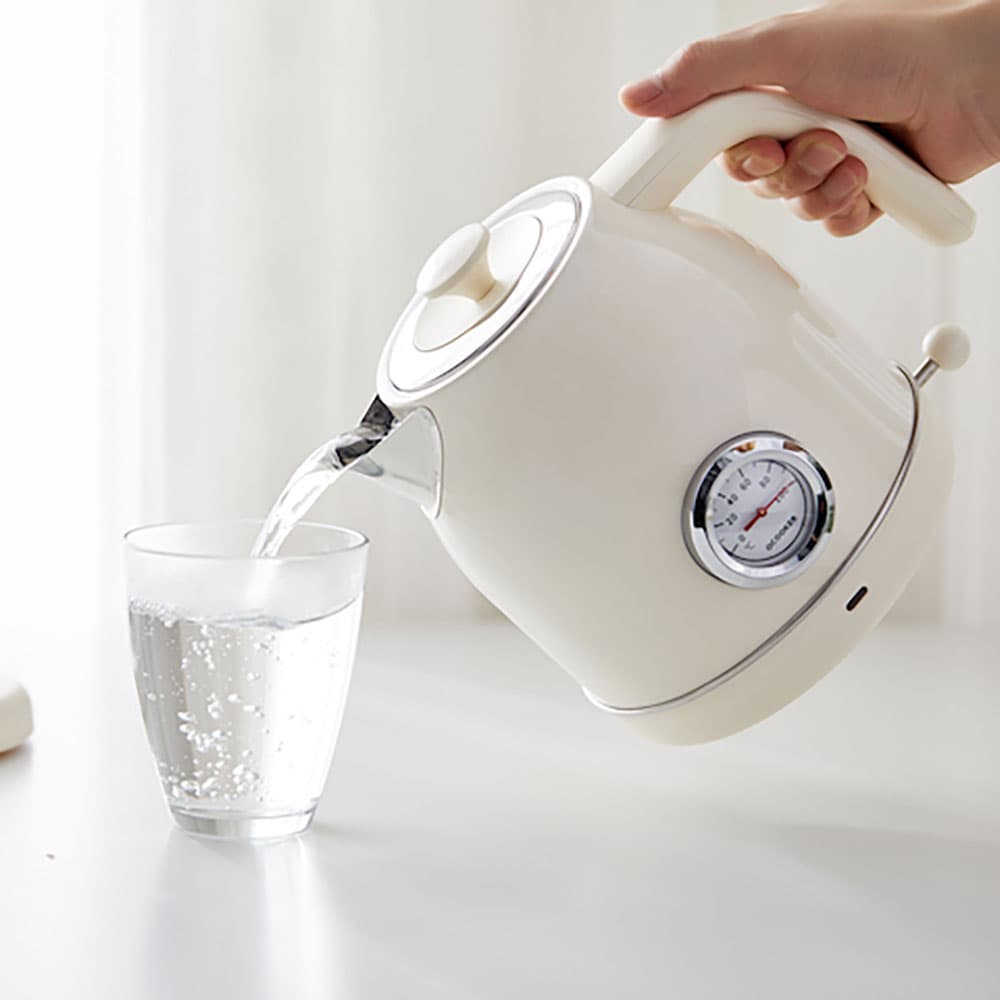 کتری برقی کیو کوکر QCOOKER Retro Electric Kettle Stainless Steel — تصویر ۶