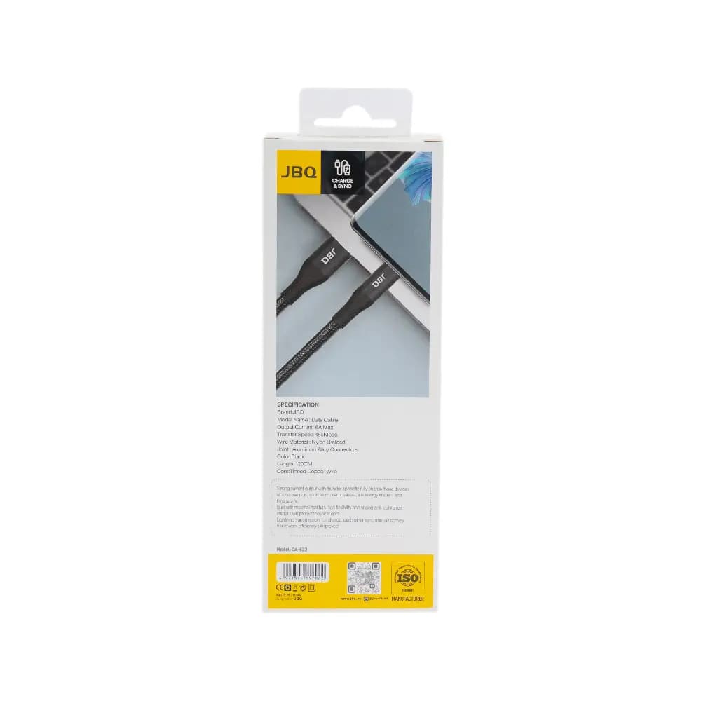 کابل شارژ تایپ سی جی بی کیو مدل CA-522 — تصویر ۲