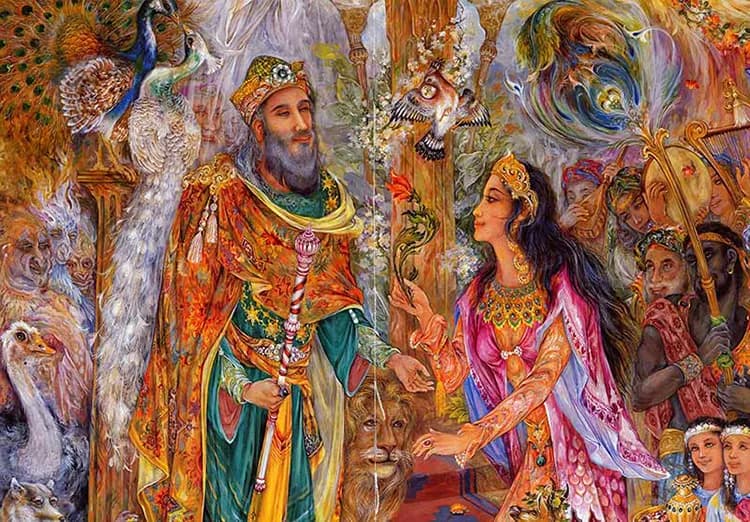 بوم کنواس سلیمان و ملکه سبا