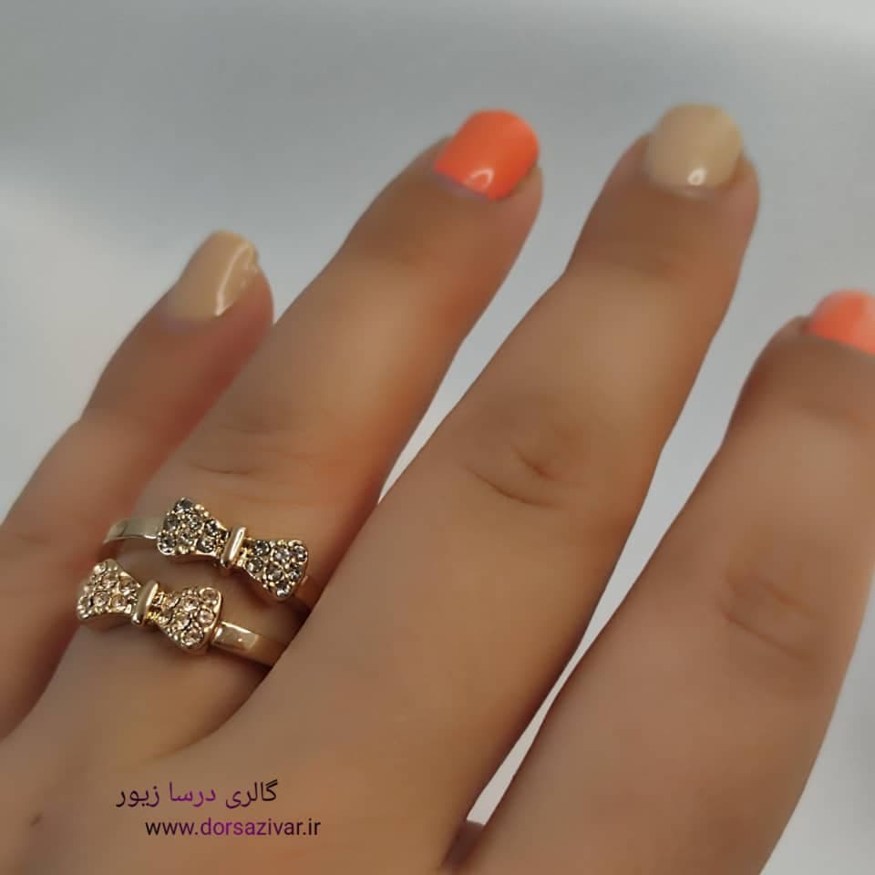 انگشتر دو ردیفه پروانه — تصویر ۲
