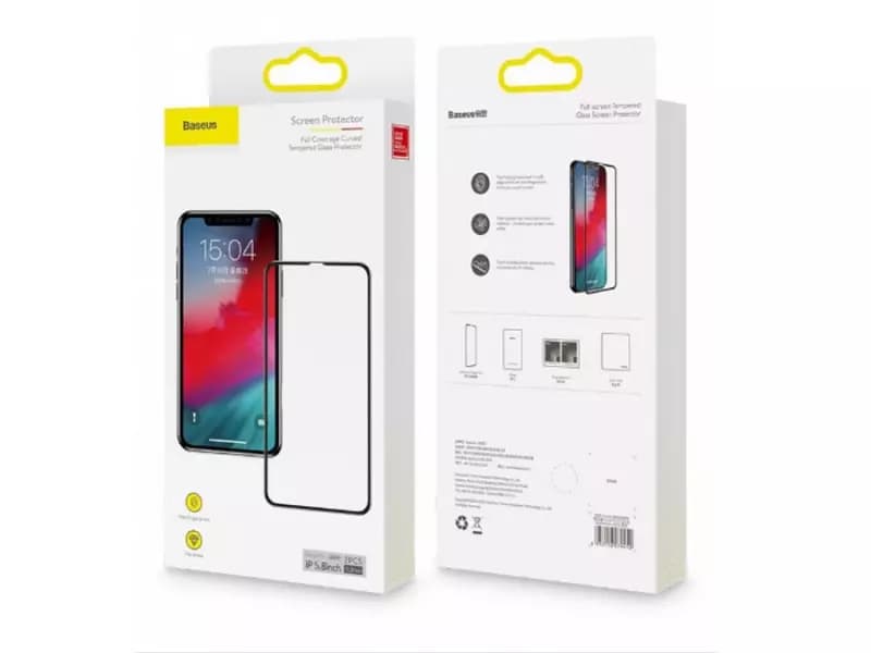 گلس فول کاور شیشه ای iPhone X/Xs باسئوس — تصویر ۲
