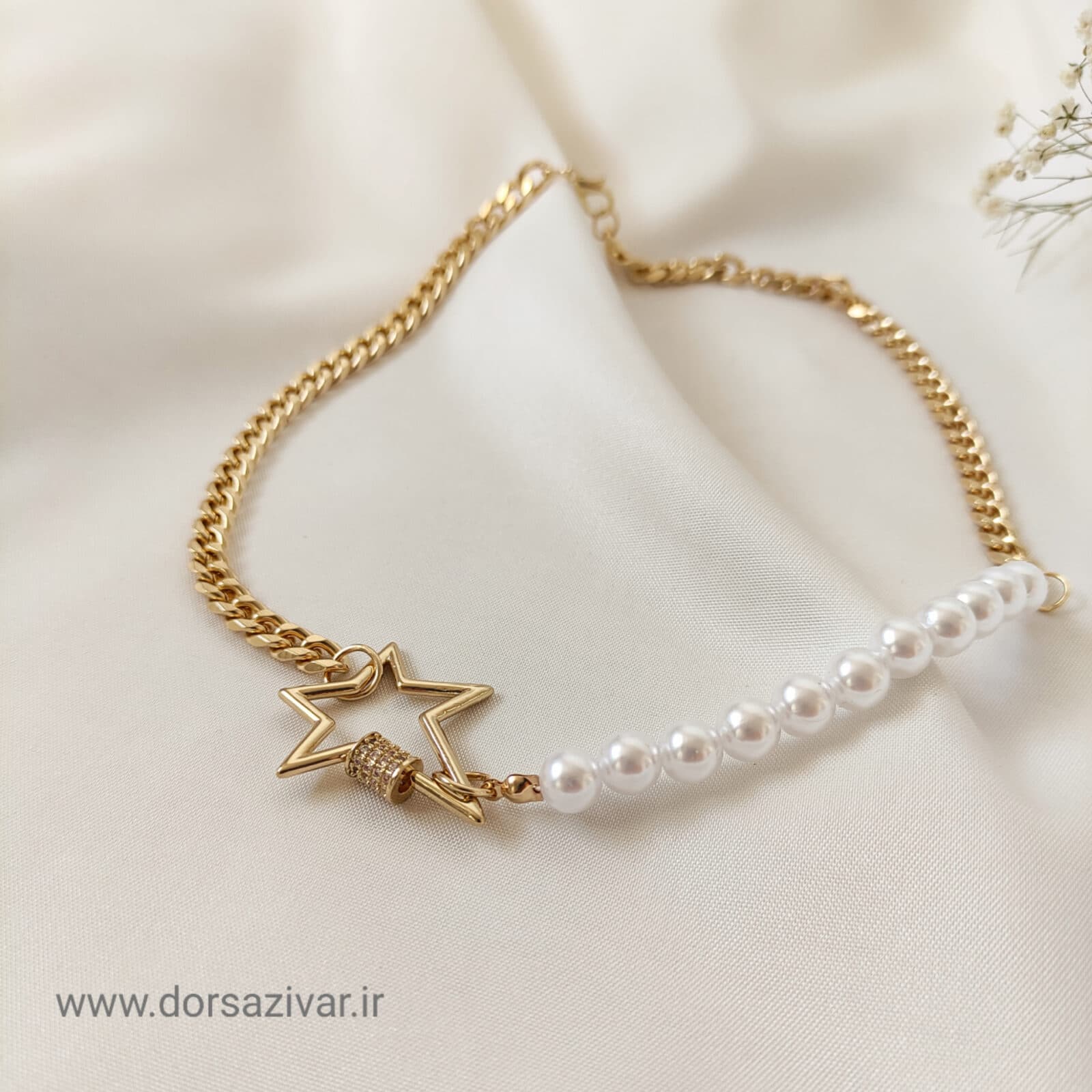 گردنبند کارتیه و مروارید — تصویر ۳