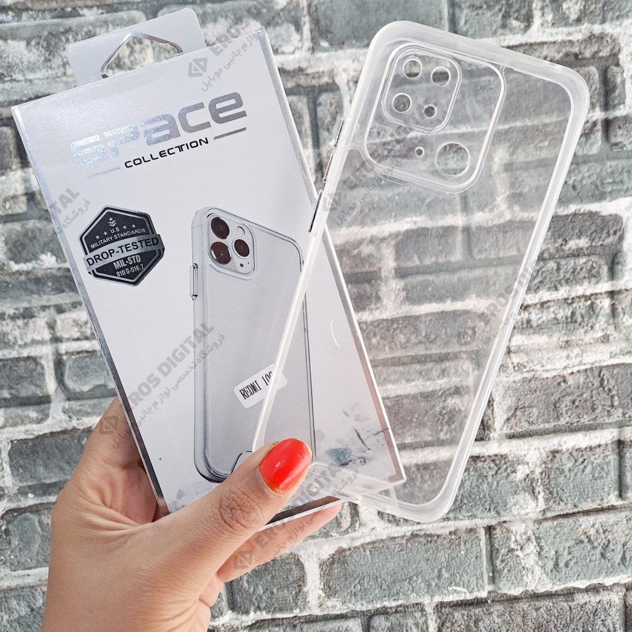 قاب شفاف Xiaomi Redmi 10C مدل Space Collection محافظ لنز دار