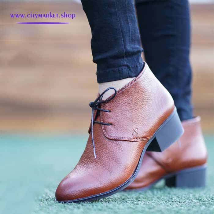 نیم بوت چرم زنانه سلنا مدل H170 — تصویر ۲