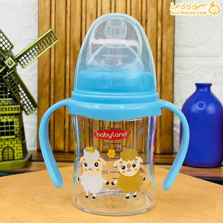شیشه شیر پیرکس دسته دار ۱۵۰ میل بی بی لند 497 — تصویر ۲