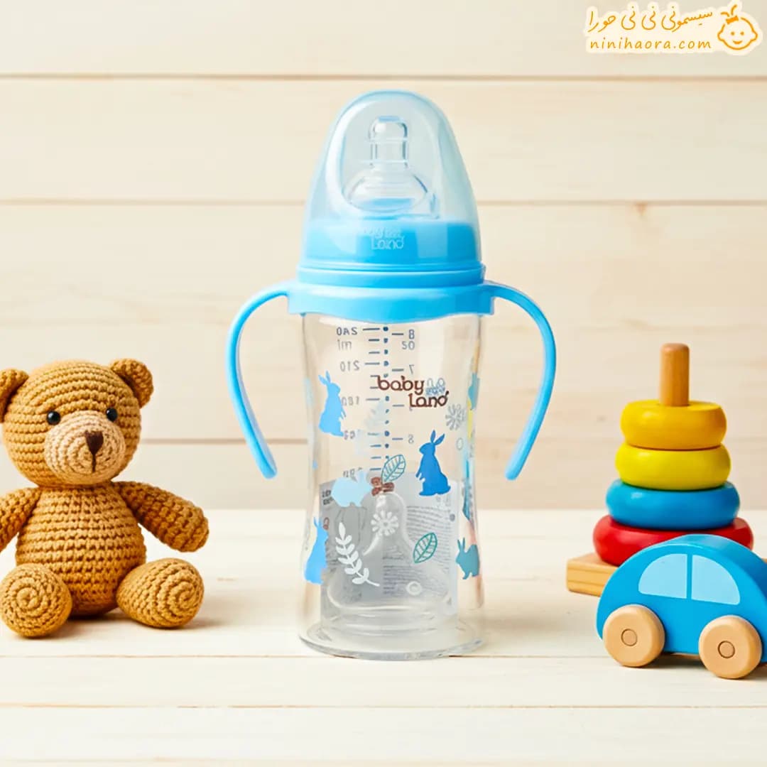 شیشه شیر پیرکس دسته دار بی بی لند493 — تصویر ۸