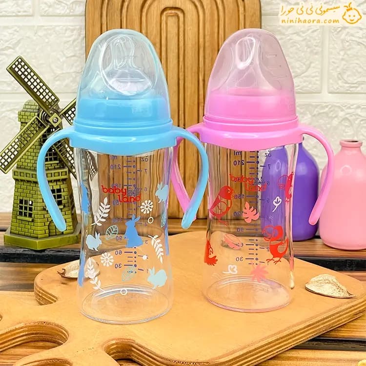 شیشه شیر پیرکس دسته دار بی بی لند493 — تصویر ۴