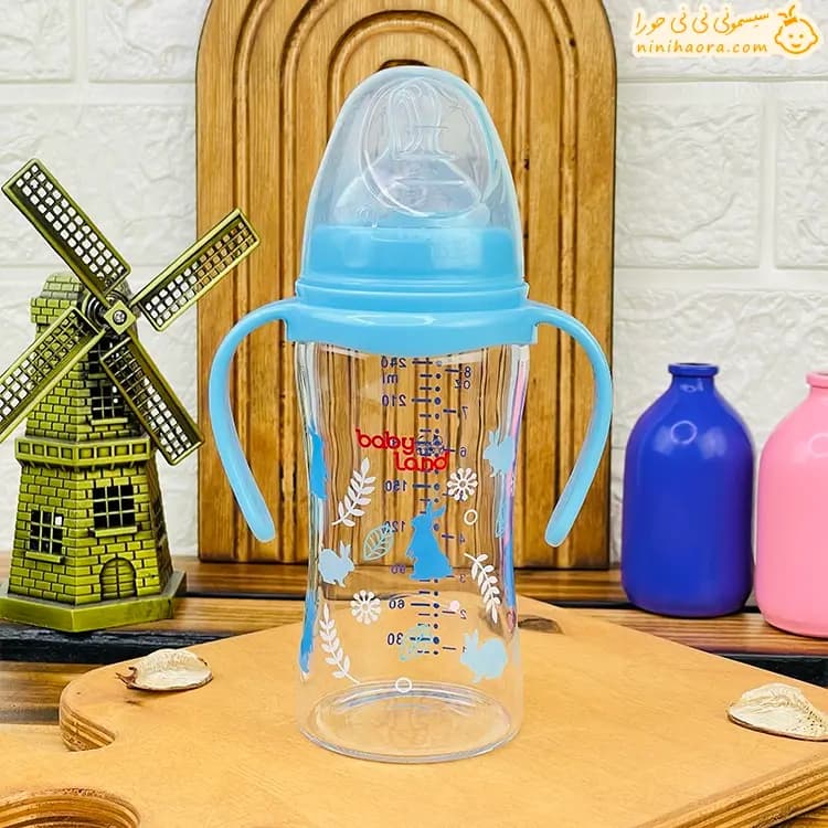 شیشه شیر پیرکس دسته دار بی بی لند493 — تصویر ۳