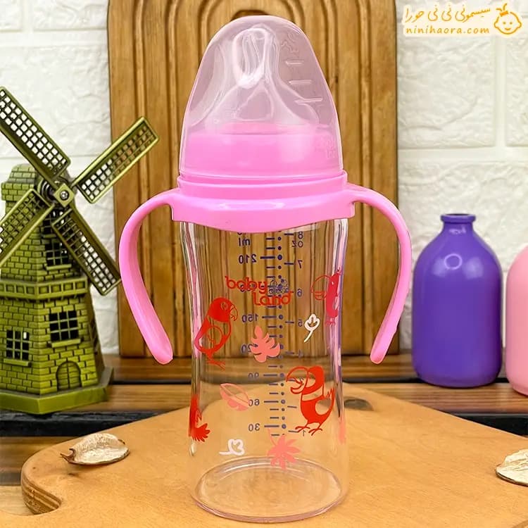شیشه شیر پیرکس دسته دار بی بی لند494 — تصویر ۲