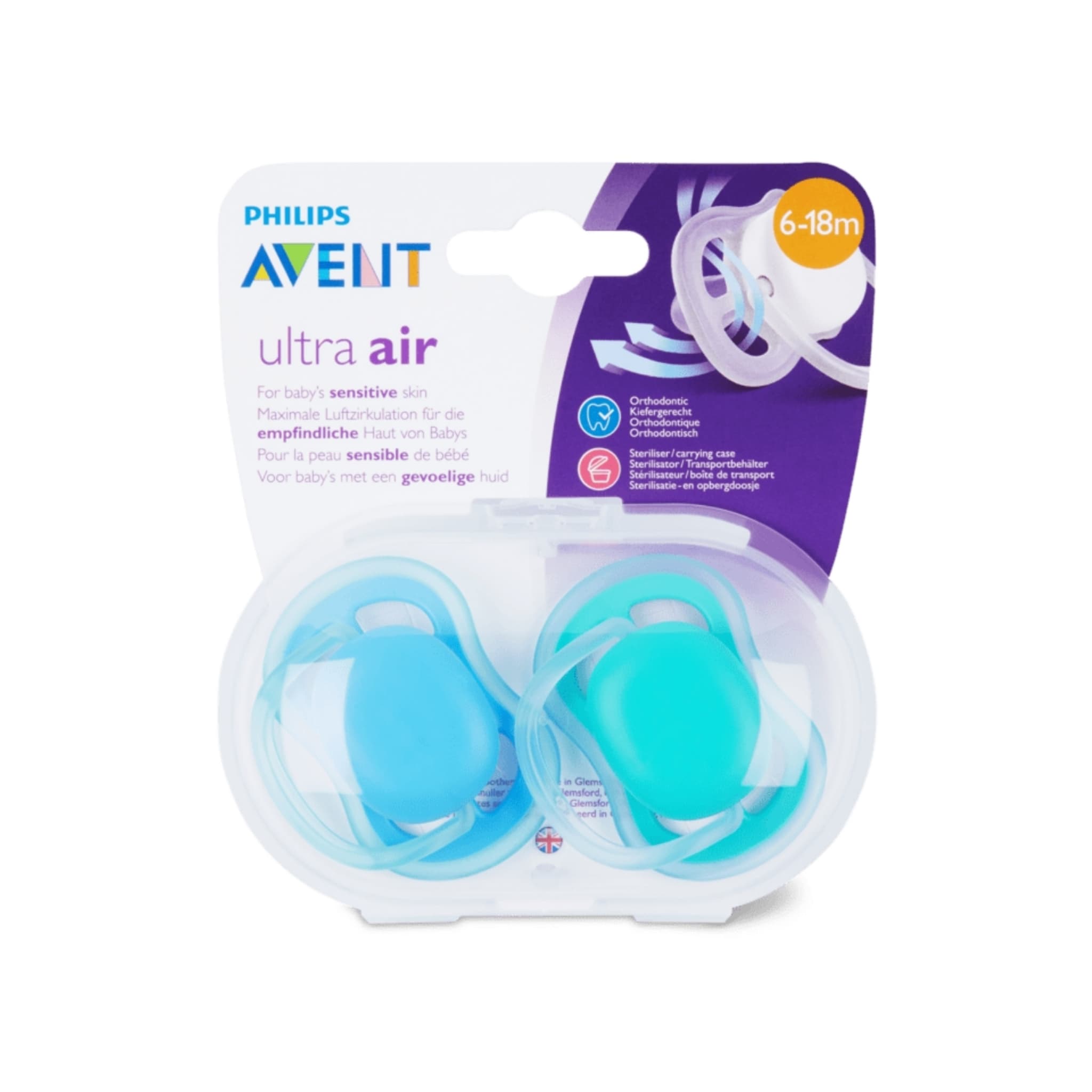 پستانک اونت اولترا ایر 6-18ماه avent ultra air