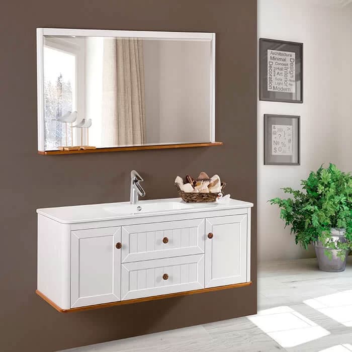 کابینت و روشویی طرح آرت دکو MESSINA-1200 ابعاد 46 * 120 سانتیمتر