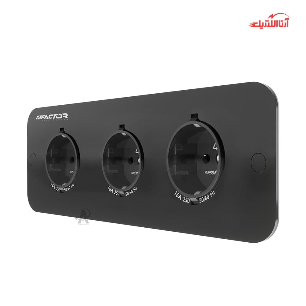 پریز برق 3 خانه توکار فکتور مورف مدل FPO3-v3 — تصویر ۲