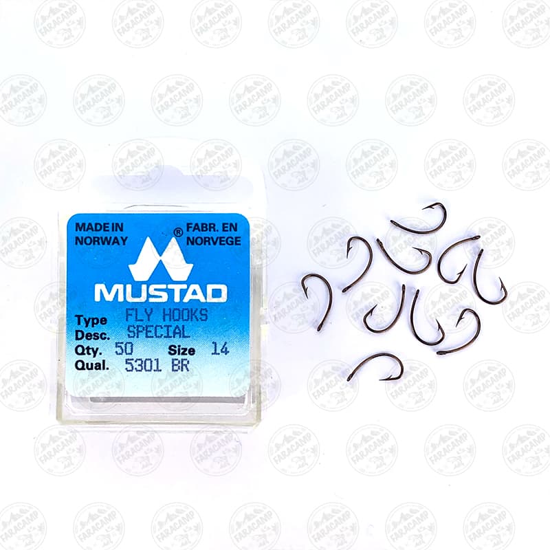 قلاب موستاد برنزی سایز ۱۴ بسته ۱۰ عددی MUSTAD 5301 BR