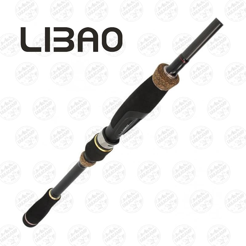 چوب ماهیگیری اسپینینگ LIBAO دوتکه کربن ۱٬۹۸ متر مدل Bass Hunter اکشن ۸-۳۵ — تصویر ۳