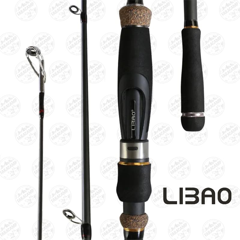چوب ماهیگیری اسپینینگ LIBAO دوتکه کربن ۱٬۹۸ متر مدل Bass Hunter اکشن ۸-۳۵ — تصویر ۶