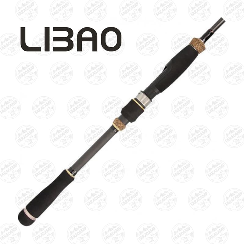 چوب ماهیگیری اسپینینگ LIBAO دوتکه کربن ۱٬۹۸ متر مدل Bass Hunter اکشن ۸-۳۵ — تصویر ۲