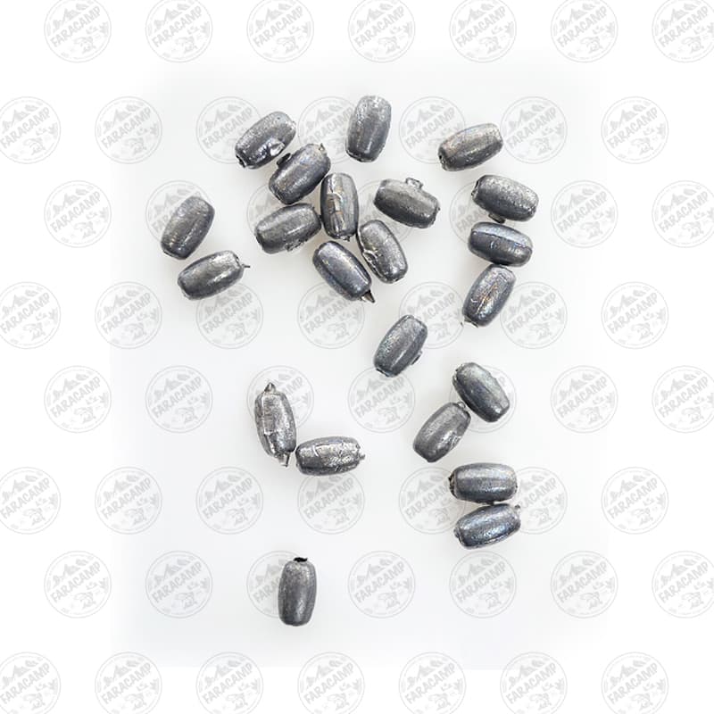 سرب ماهیگیری زیتونی سوراخ دار ۱.۲ گرم سایز ۱ بسته ۱۰ عددی