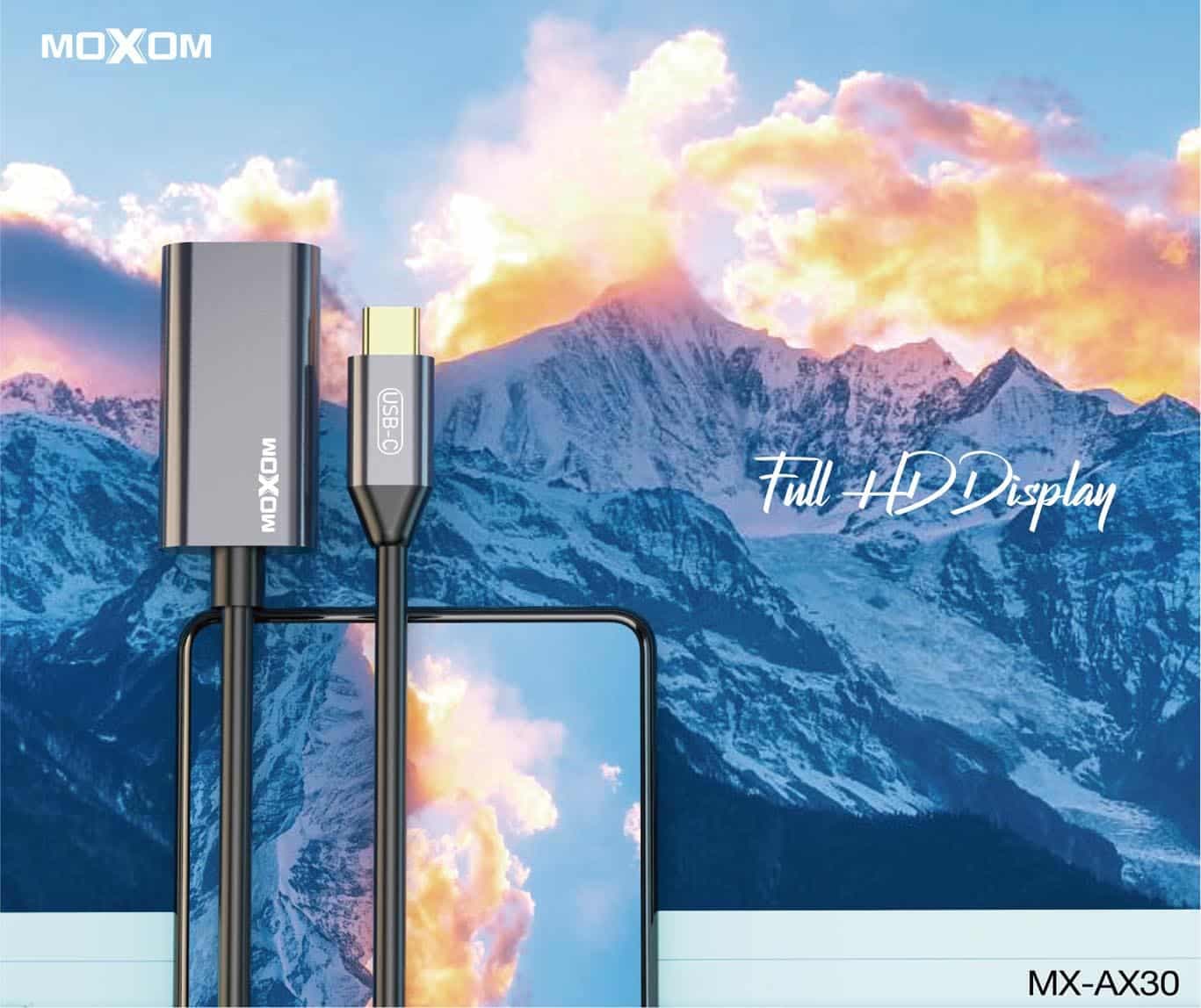 کابل تبدیل USB-C به HDMI موکسوم مدل MX-AX30 — تصویر ۵