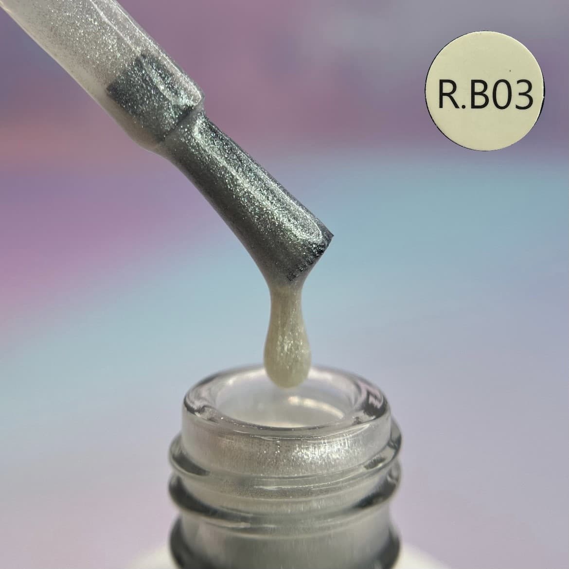 رابربیس شیری شاین RB03 اوسر OSER 14ML ناخن — تصویر ۲