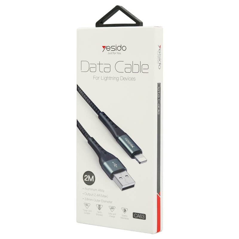 کابل 2 متری آیفون یسیدو مدل YESIDO CA63 Lightning — تصویر ۳