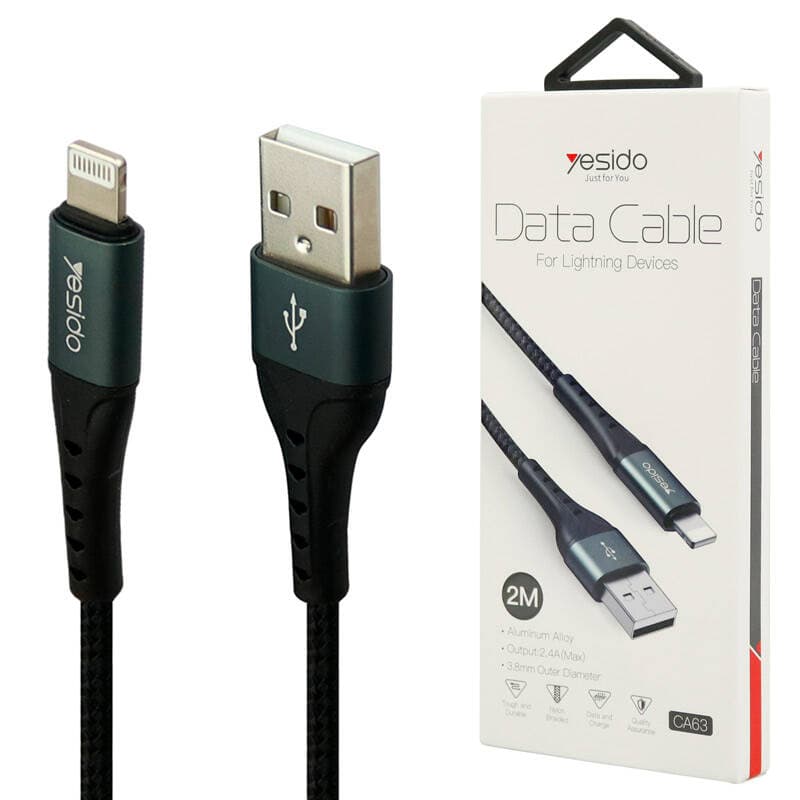 کابل 2 متری آیفون یسیدو مدل YESIDO CA63 Lightning — تصویر ۶