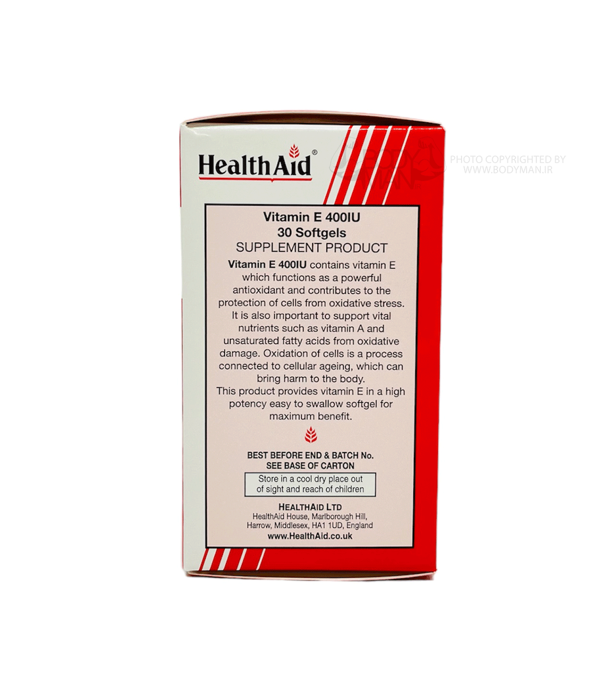 ویتامین ای ۴۰۰ هلث اید | HealthAid VITAMIN E 400IU — تصویر ۳