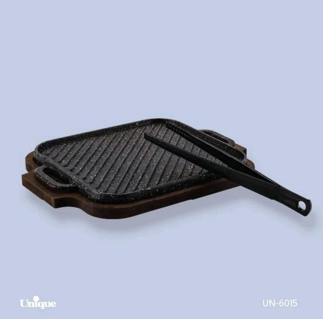 تابه گریل مربع کوچک چدنی یونیک 6015