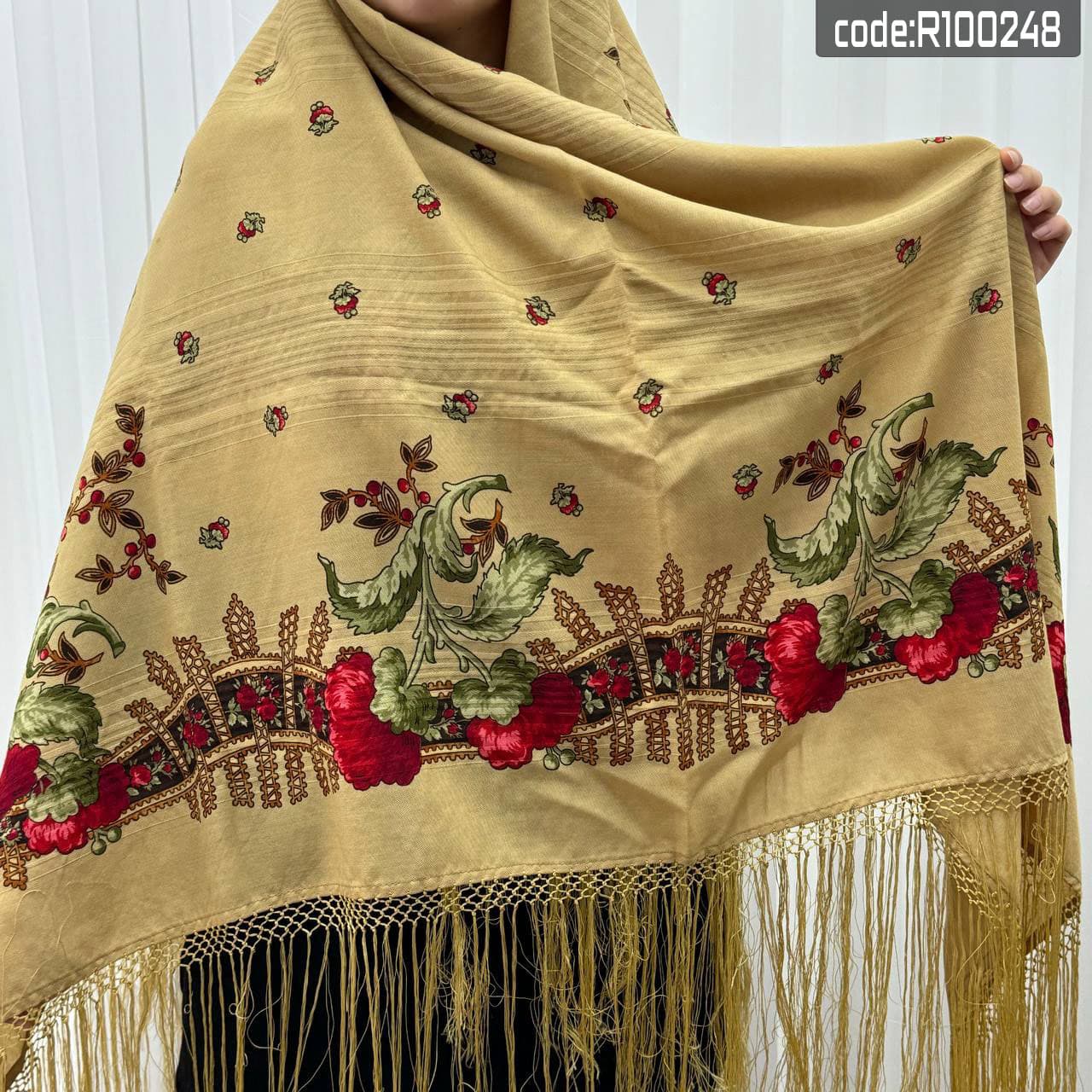روسری ترکمن اصیل پشمی R100248