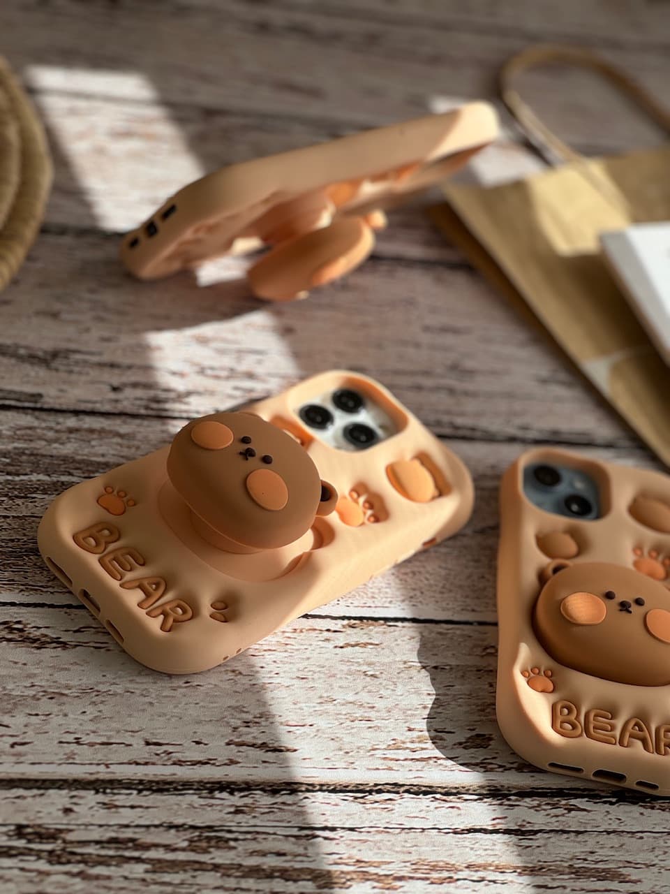 قاب Bear سیلیکونی استند شو (آیفون سامسونگ شیائومی) — تصویر ۵