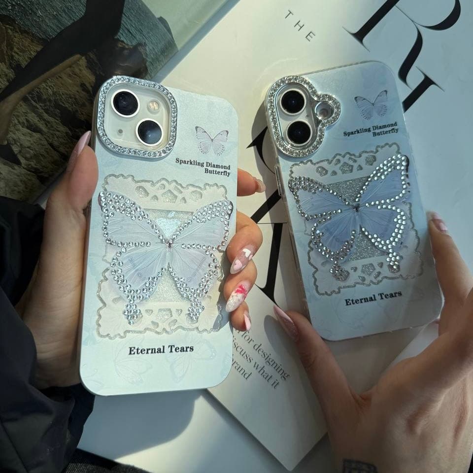قاب blue butterfly diamond (آیفون) — تصویر ۲