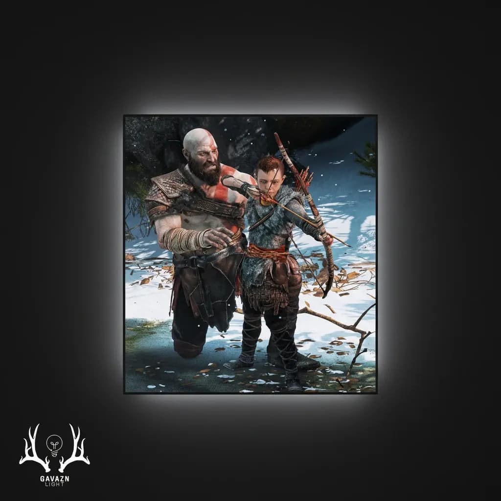 تابلو بک‌ لایت GOD OF WAR