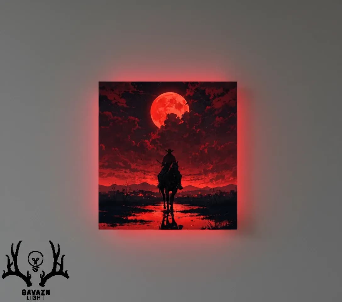 تابلو بک‌ لایت ماه خونین