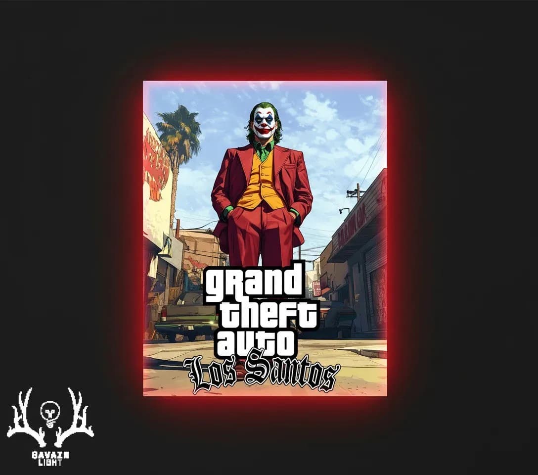 تابلو بک‌ لایت ادغامی جوکر و gta
