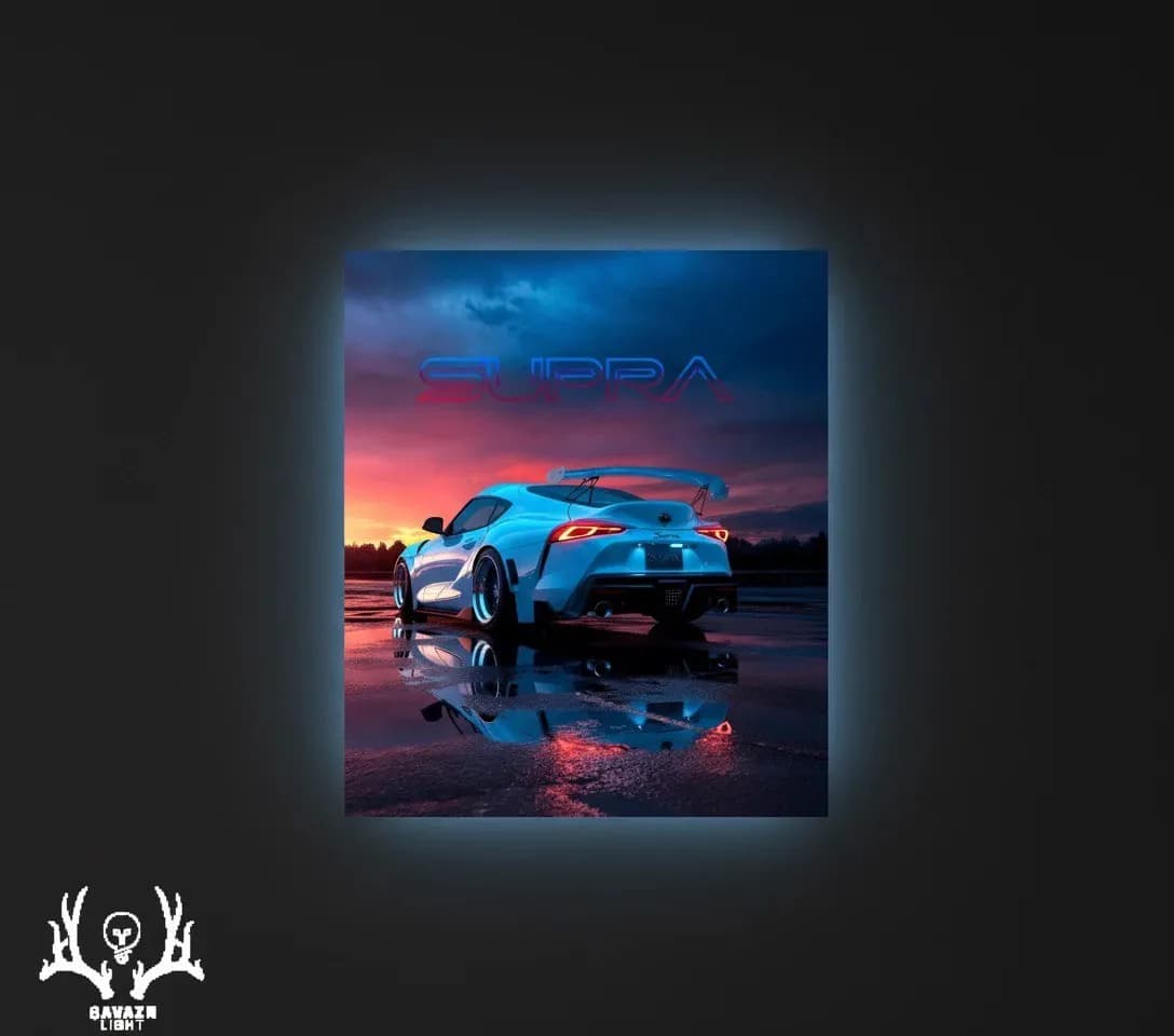 تابلو بک لایت Toyota Supra آبی