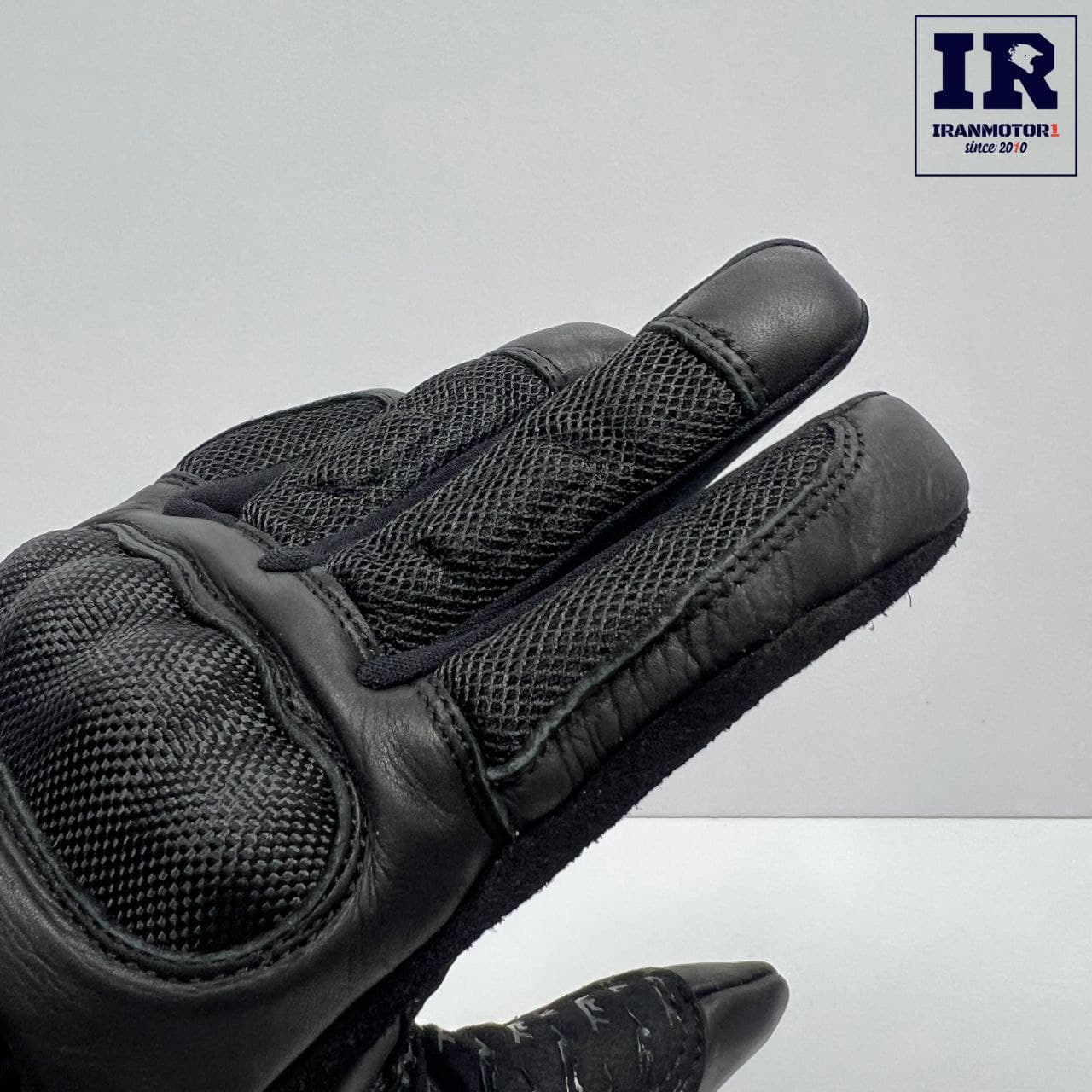 دستکش زمستانی موتور سیکلت چرم برزنتی مشکی TRY black — تصویر ۳
