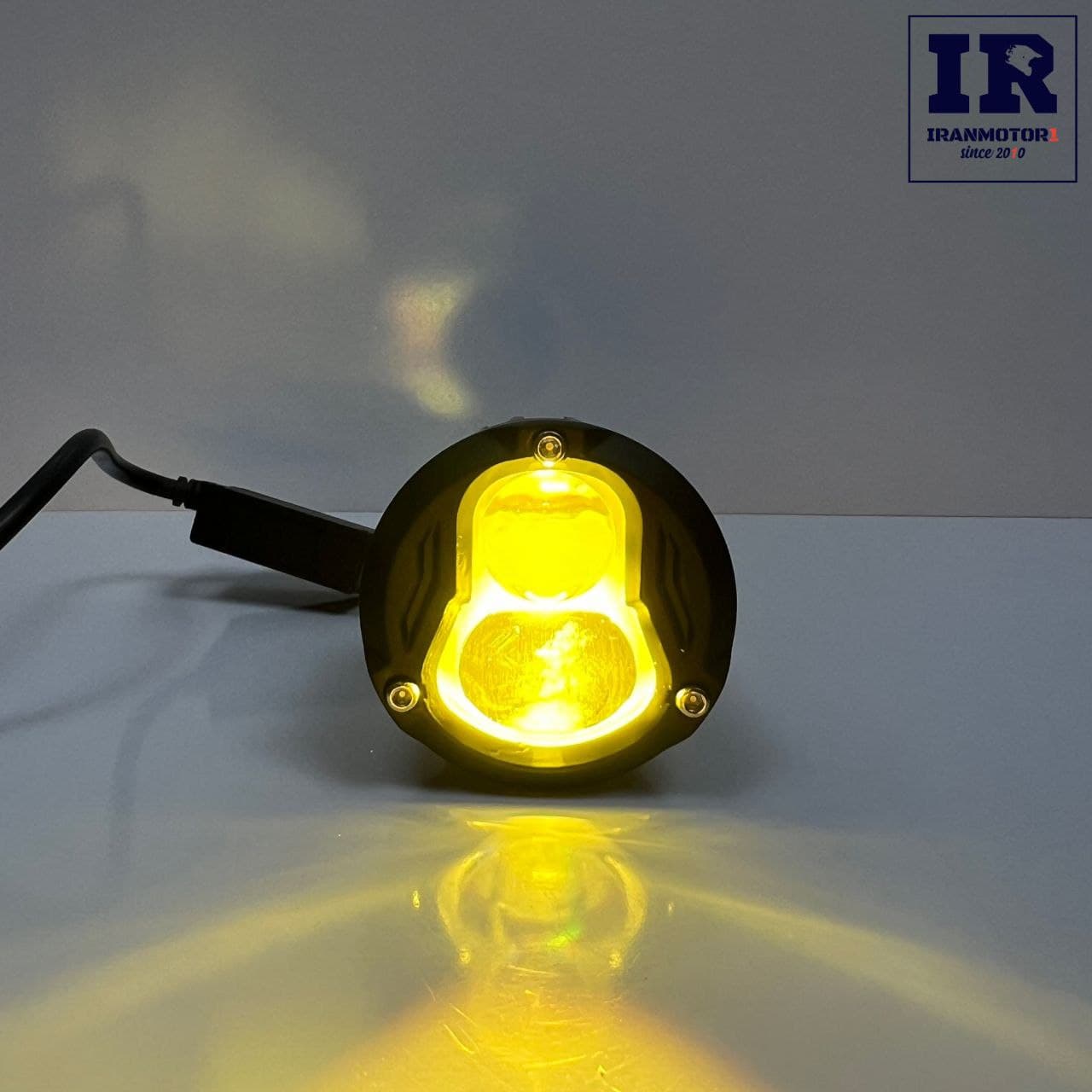 چراغ پرژکتور موتور سیکلت Super bright زرد سفید — تصویر ۳