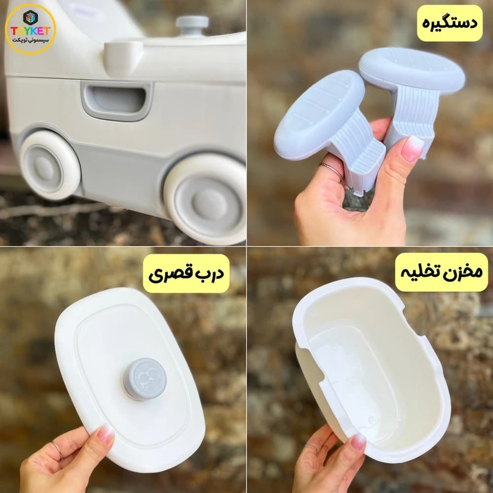قصری و توالت آموزشی ۳ کاره کودک طرح ماشین DODOHANI — تصویر ۷