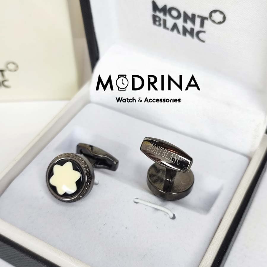 دکمه سردست مشکی مون بلان Montblanc — تصویر ۴
