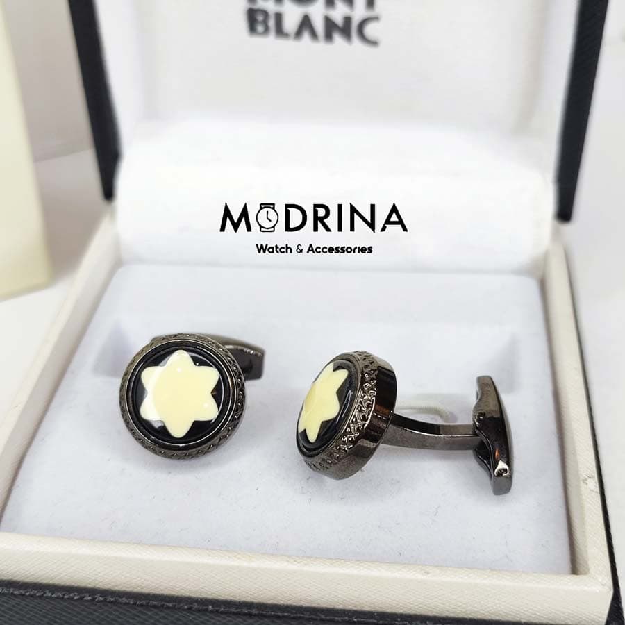 دکمه سردست مشکی مون بلان Montblanc — تصویر ۳
