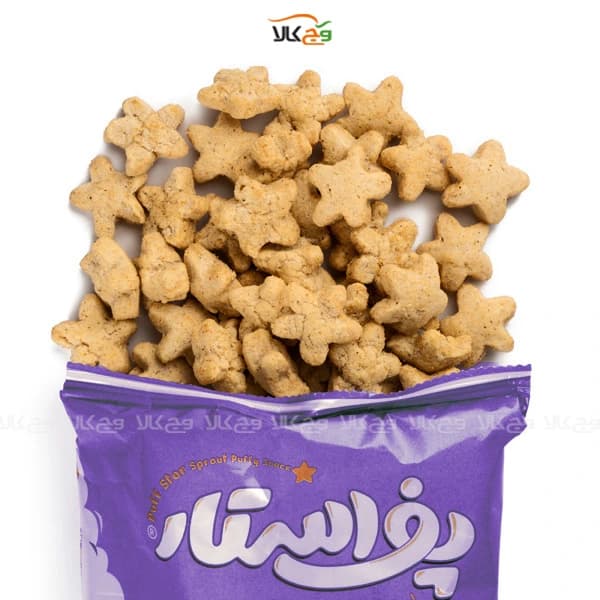 اسنک گیاهی چهار غله سرکه ای پف استار – 50 گرم